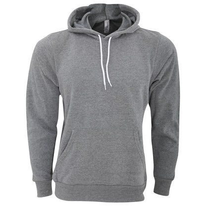 Heather Grey - Front - Bella + Canvas Unisex Pullover Polycotton Fleece Hooded Sweatshirt - Hoodie