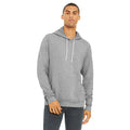 Heather Grey - Back - Bella + Canvas Unisex Pullover Polycotton Fleece Hooded Sweatshirt - Hoodie