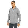 Heather Grey - Side - Bella + Canvas Unisex Pullover Polycotton Fleece Hooded Sweatshirt - Hoodie