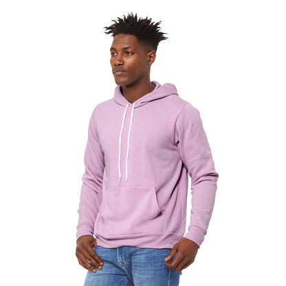 Lilac - Back - Bella + Canvas Unisex Pullover Polycotton Fleece Hooded Sweatshirt - Hoodie