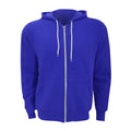 True Royal - Front - Canvas Unixex Zip-up Polycotton Fleece Hooded Sweatshirt - Hoodie