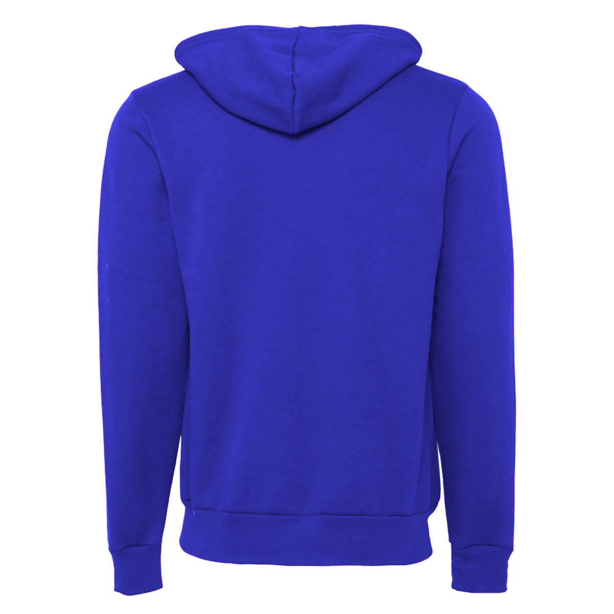 True Royal - Back - Canvas Unixex Zip-up Polycotton Fleece Hooded Sweatshirt - Hoodie