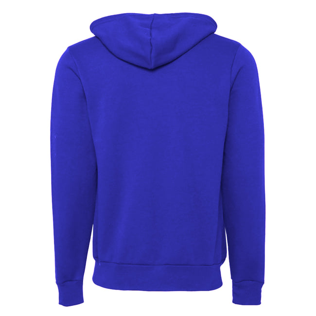 True Royal - Back - Canvas Unixex Zip-up Polycotton Fleece Hooded Sweatshirt - Hoodie
