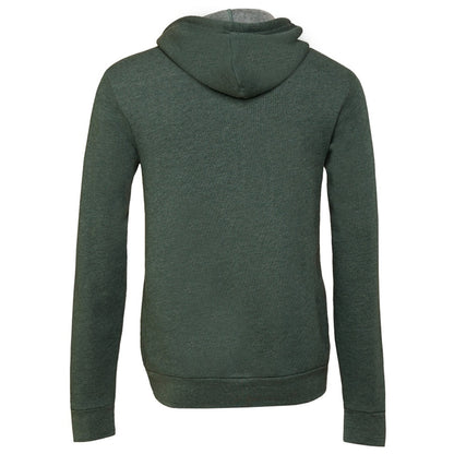 Heather Forest - Back - Canvas Unixex Zip-up Polycotton Fleece Hooded Sweatshirt - Hoodie