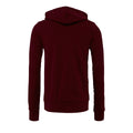 Maroon - Back - Canvas Unixex Zip-up Polycotton Fleece Hooded Sweatshirt - Hoodie