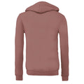 Mauve - Back - Canvas Unixex Zip-up Polycotton Fleece Hooded Sweatshirt - Hoodie