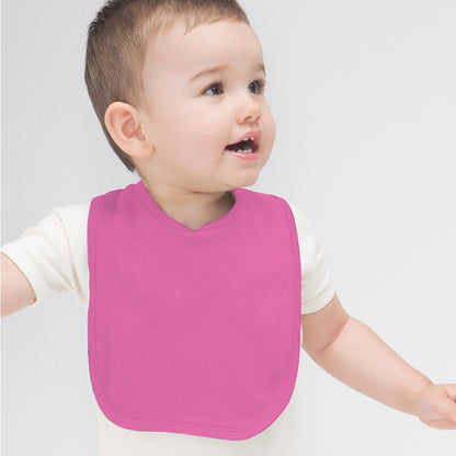 Bubble Gum Pink - Back - Babybugs Baby Bib - Baby And Toddlerwear