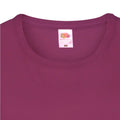 Burgundy - Side - Fruit Of The Loom Ladies-Womens Lady-Fit Valueweight Short Sleeve T-Shirt