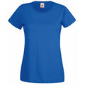 Royal - Front - Fruit Of The Loom Ladies-Womens Lady-Fit Valueweight Short Sleeve T-Shirt