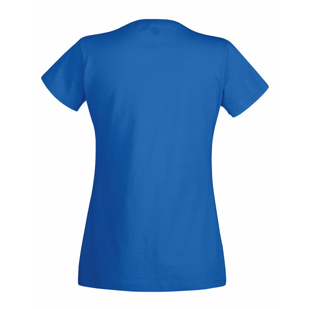 Royal - Back - Fruit Of The Loom Ladies-Womens Lady-Fit Valueweight Short Sleeve T-Shirt