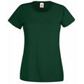Bottle Green - Front - Fruit Of The Loom Ladies-Womens Lady-Fit Valueweight Short Sleeve T-Shirt