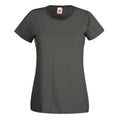 Light Graphite - Front - Fruit Of The Loom Ladies-Womens Lady-Fit Valueweight Short Sleeve T-Shirt