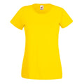 Yellow - Front - Fruit Of The Loom Ladies-Womens Lady-Fit Valueweight Short Sleeve T-Shirt