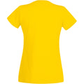 Yellow - Back - Fruit Of The Loom Ladies-Womens Lady-Fit Valueweight Short Sleeve T-Shirt