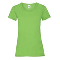 Lime - Front - Fruit Of The Loom Ladies-Womens Lady-Fit Valueweight Short Sleeve T-Shirt