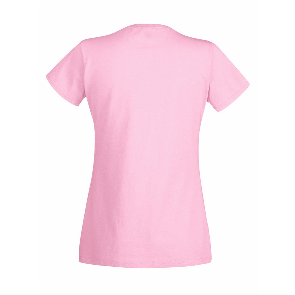 Light Pink - Back - Fruit Of The Loom Ladies-Womens Lady-Fit Valueweight Short Sleeve T-Shirt