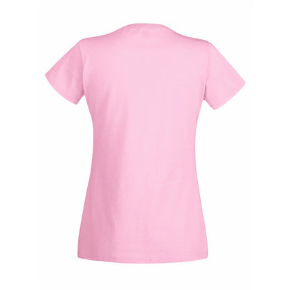 Light Pink - Back - Fruit Of The Loom Ladies-Womens Lady-Fit Valueweight Short Sleeve T-Shirt