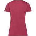 Vintage Heather Red - Back - Fruit Of The Loom Ladies-Womens Lady-Fit Valueweight Short Sleeve T-Shirt