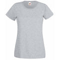Heather Grey - Front - Fruit Of The Loom Ladies-Womens Lady-Fit Valueweight Short Sleeve T-Shirt