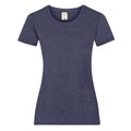 Vintage Heather Navy - Front - Fruit Of The Loom Ladies-Womens Lady-Fit Valueweight Short Sleeve T-Shirt