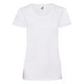 White - Front - Fruit Of The Loom Ladies-Womens Lady-Fit Valueweight Short Sleeve T-Shirt