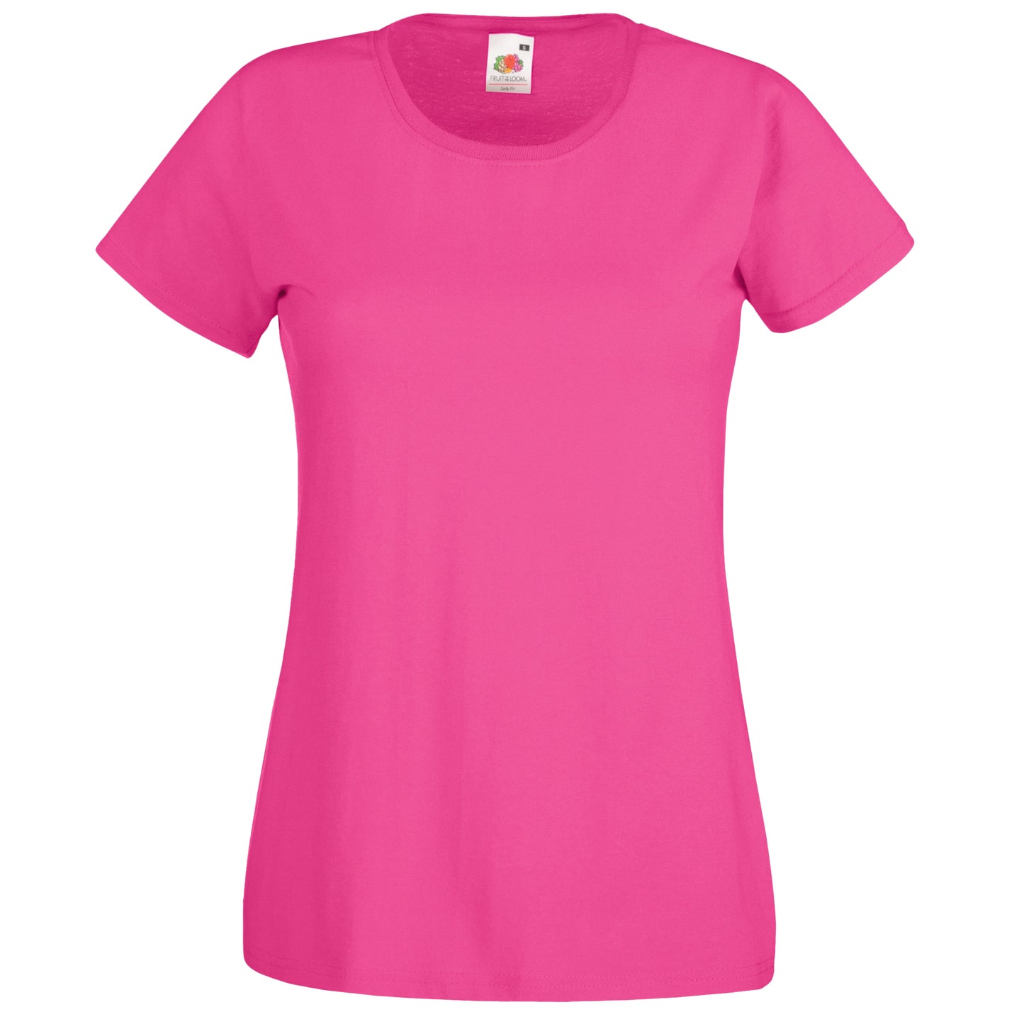 Fuchsia - Front - Fruit Of The Loom Ladies-Womens Lady-Fit Valueweight Short Sleeve T-Shirt