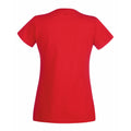 Red - Back - Fruit Of The Loom Ladies-Womens Lady-Fit Valueweight Short Sleeve T-Shirt