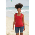 Red - Back - Fruit Of The Loom Womens-Ladies Valueweight Lady Fit Tank Top