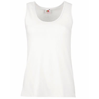 White - Front - Fruit Of The Loom Womens-Ladies Valueweight Lady Fit Tank Top