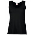 Black - Front - Fruit Of The Loom Ladies-Womens Lady-Fit Valueweight Vest