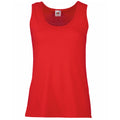 Red - Front - Fruit Of The Loom Ladies-Womens Lady-Fit Valueweight Vest