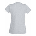 Heather Grey - Back - Fruit Of The Loom Ladies Lady-Fit Valueweight V-Neck Short Sleeve T-Shirt