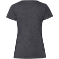 Dark Heather - Back - Fruit of the Loom Womens-Ladies Valueweight V Neck Lady Fit T-Shirt