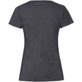 Dark Heather - Back - Fruit Of The Loom Ladies Lady-Fit Valueweight V-Neck Short Sleeve T-Shirt