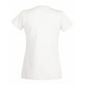 White - Back - Fruit Of The Loom Ladies Lady-Fit Valueweight V-Neck Short Sleeve T-Shirt