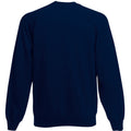 Deep Navy - Back - Fruit Of The Loom Childrens Unisex Raglan Sleeve Sweatshirt