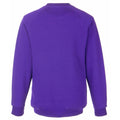 Purple - Back - Fruit Of The Loom Childrens Unisex Raglan Sleeve Sweatshirt