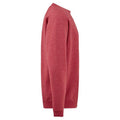 Heather Red - Side - Fruit Of The Loom Childrens Unisex Raglan Sleeve Sweatshirt