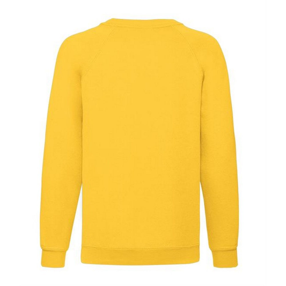 Sunflower - Back - Fruit Of The Loom Childrens Unisex Raglan Sleeve Sweatshirt