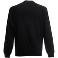 Black - Back - Fruit Of The Loom Childrens Unisex Raglan Sleeve Sweatshirt