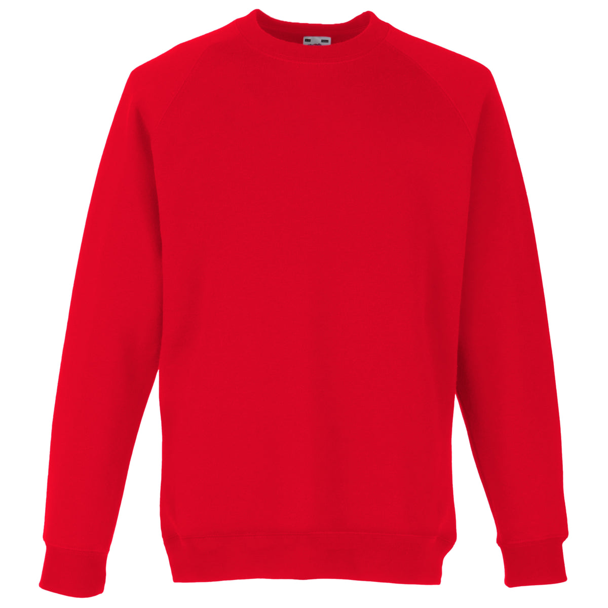 Red - Front - Fruit Of The Loom Childrens Unisex Raglan Sleeve Sweatshirt