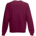Burgundy - Back - Fruit Of The Loom Childrens Unisex Raglan Sleeve Sweatshirt