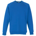 Royal - Front - Fruit Of The Loom Childrens Unisex Raglan Sleeve Sweatshirt