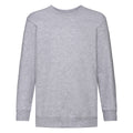 Heather Grey - Front - Fruit Of The Loom Childrens Unisex Set In Sleeve Sweatshirt