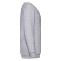 Heather Grey - Back - Fruit Of The Loom Childrens Unisex Set In Sleeve Sweatshirt