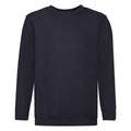 Deep Navy - Front - Fruit Of The Loom Childrens Unisex Set In Sleeve Sweatshirt