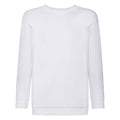 White - Front - Fruit Of The Loom Childrens Unisex Set In Sleeve Sweatshirt