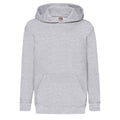 Heather Grey - Front - Fruit Of The Loom Childrens Unisex Hooded Sweatshirt - Hoodie