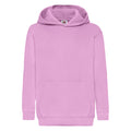 Light Pink - Front - Fruit Of The Loom Childrens Unisex Hooded Sweatshirt - Hoodie