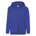 Royal - Front - Fruit Of The Loom Childrens-Kids Unisex Hooded Sweatshirt Jacket